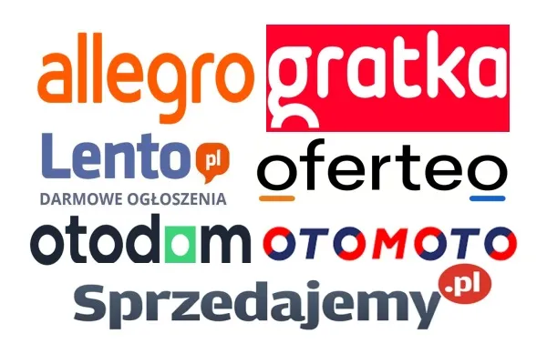 Logotipos dos principais sites de classificados na Polônia